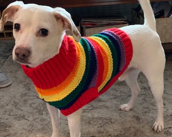 striped dog sweater