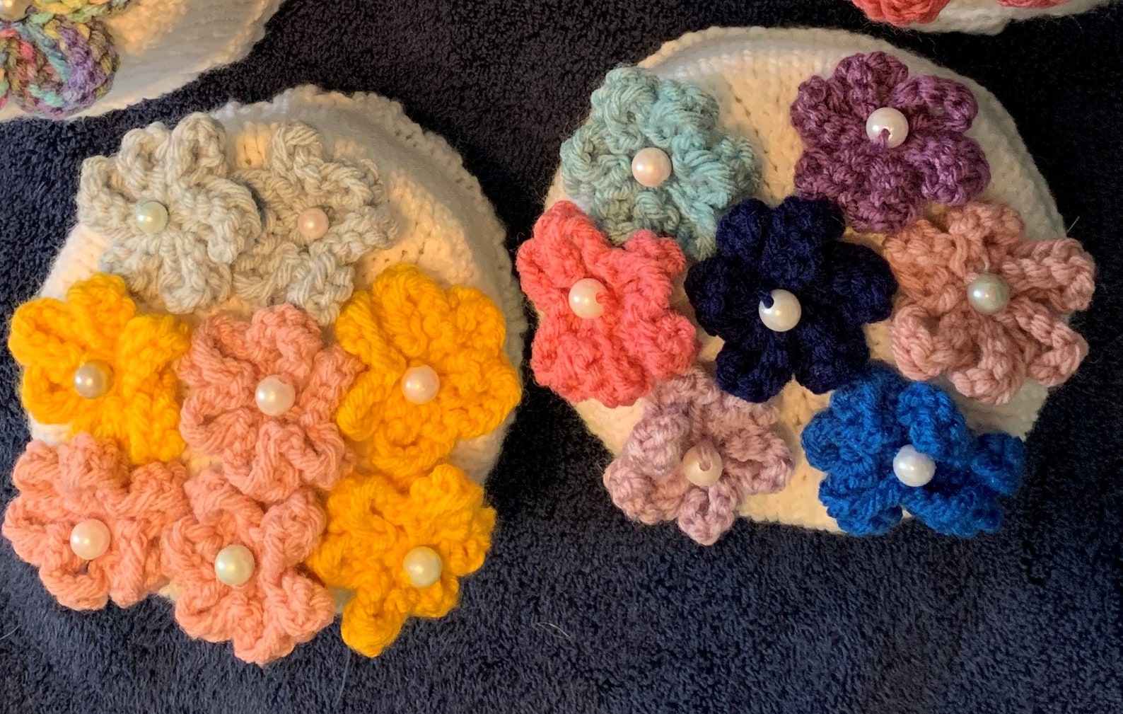 Knit Toilet Roll Cover Toilet Roll Cozy With Colorful Flowers Etsy