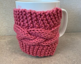 Tasse à café en tricot torsadé, tasse, pull, tasse à thé, cosy