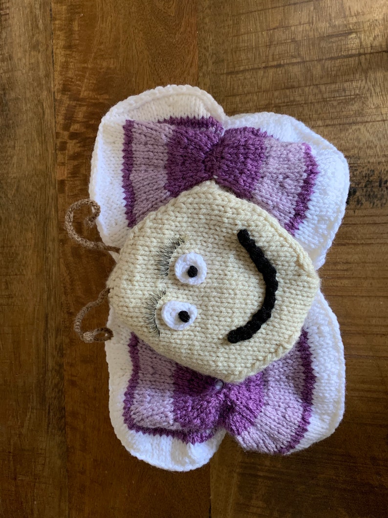 Knit Toilet Paper Roll Cover Butterfly Etsy