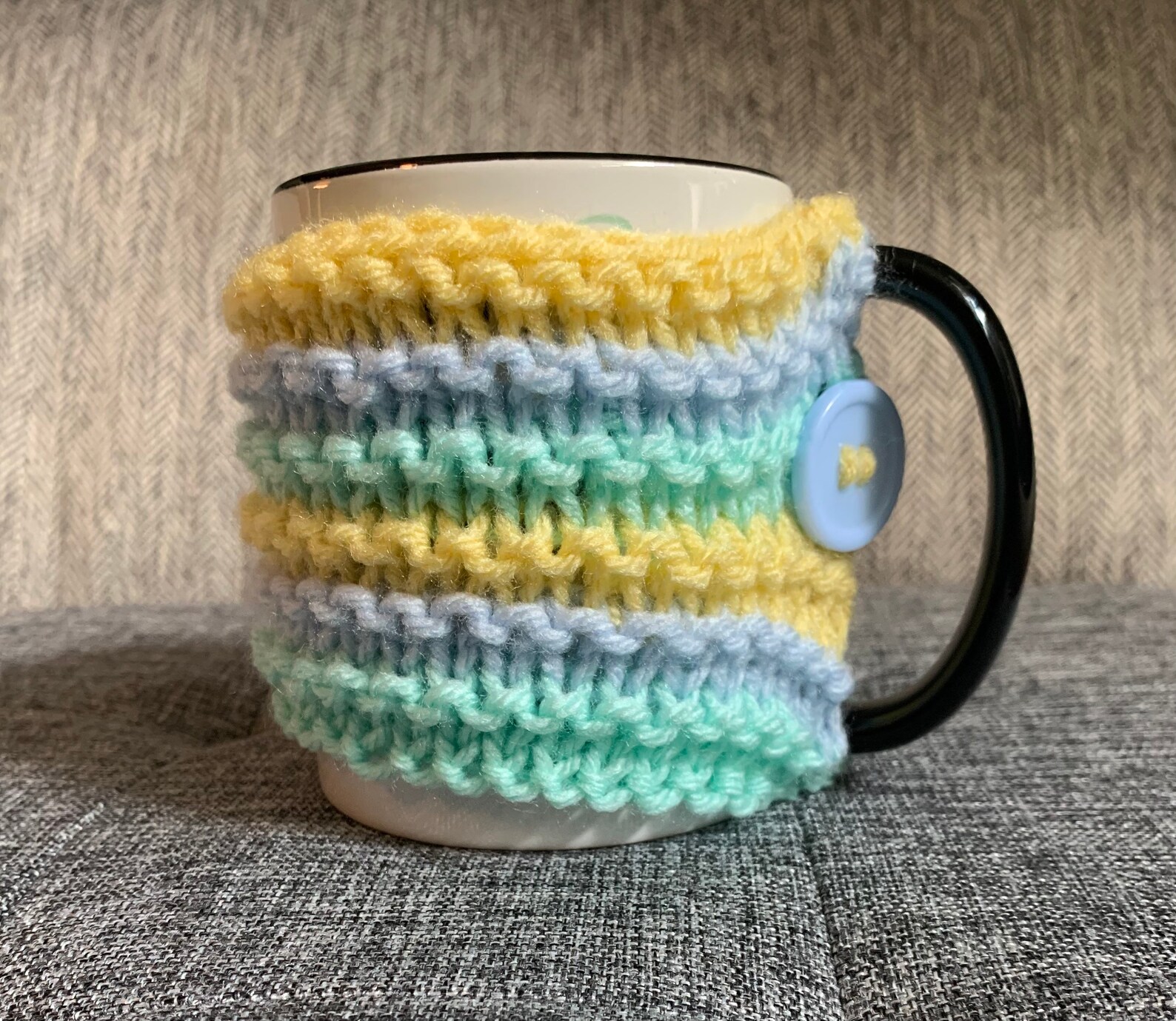 Knit Mug Cozy Sweater Pastel Stripes Tea Coffee Cup Lovers - Etsy