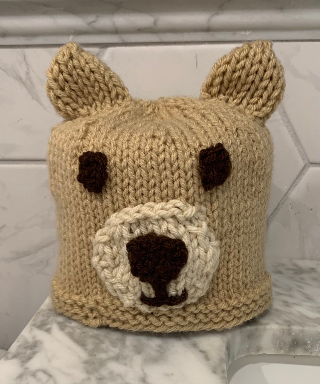 Knit Toilet Paper Roll Cover Brown Bear Etsy