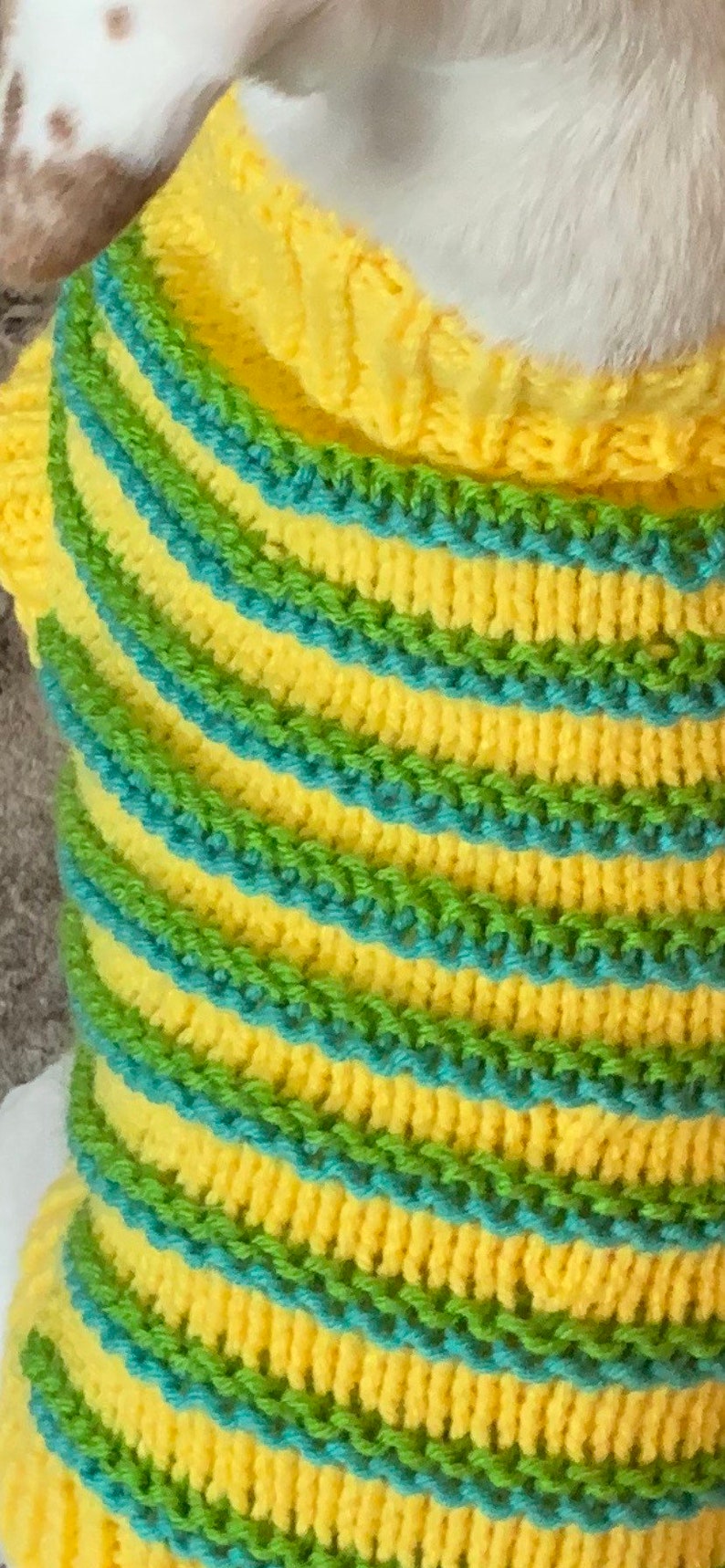 Striped Dog Sweater Extra Small Candy Corn Colors Orange Etsy