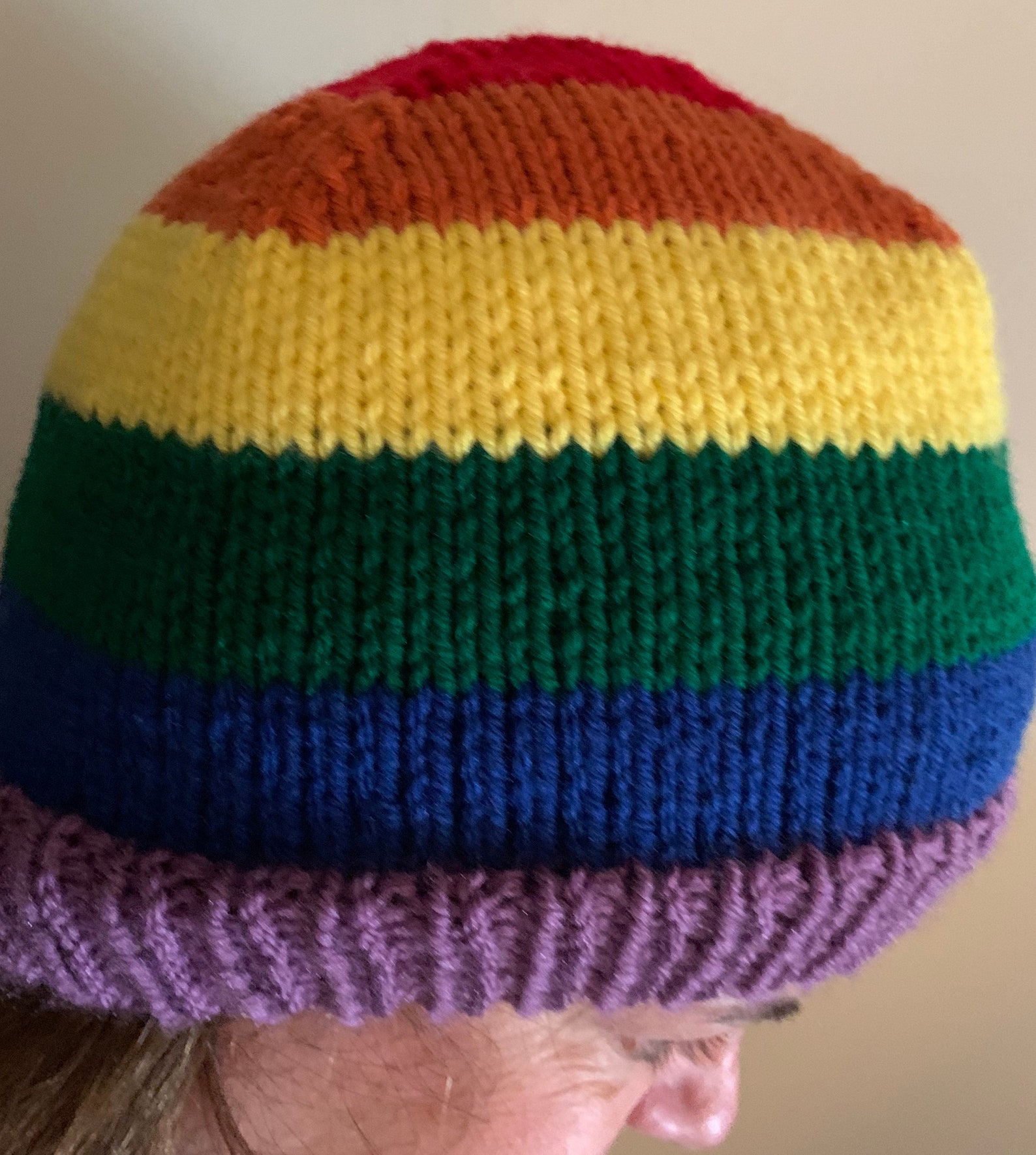 Rainbow Beanie Pride Hat Rainbow Knit Cap Pride Knit Cap Knit Etsy
