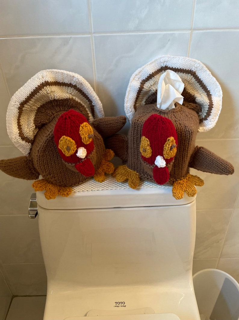 Knit Toilet Paper Roll Cover Thanksgiving Turkey Autumn Etsy