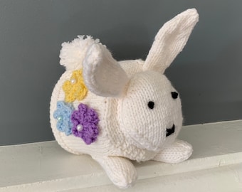 Knit Toilet Paper Roll Cover Easter Bunny