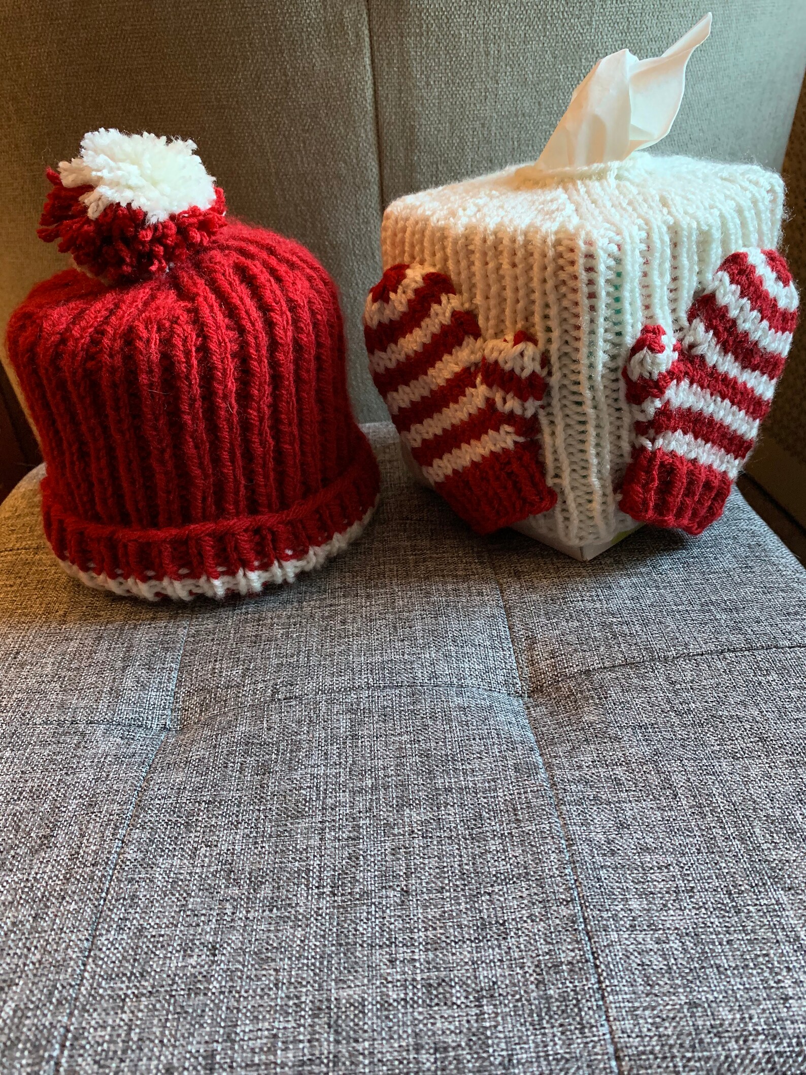 Knit Toilet Paper Roll Cover Tissue Box Cover Winter Etsy