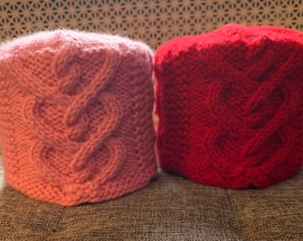Herz Toilettenpapierrollenbezug Rot Rosa Lila Valentinstag