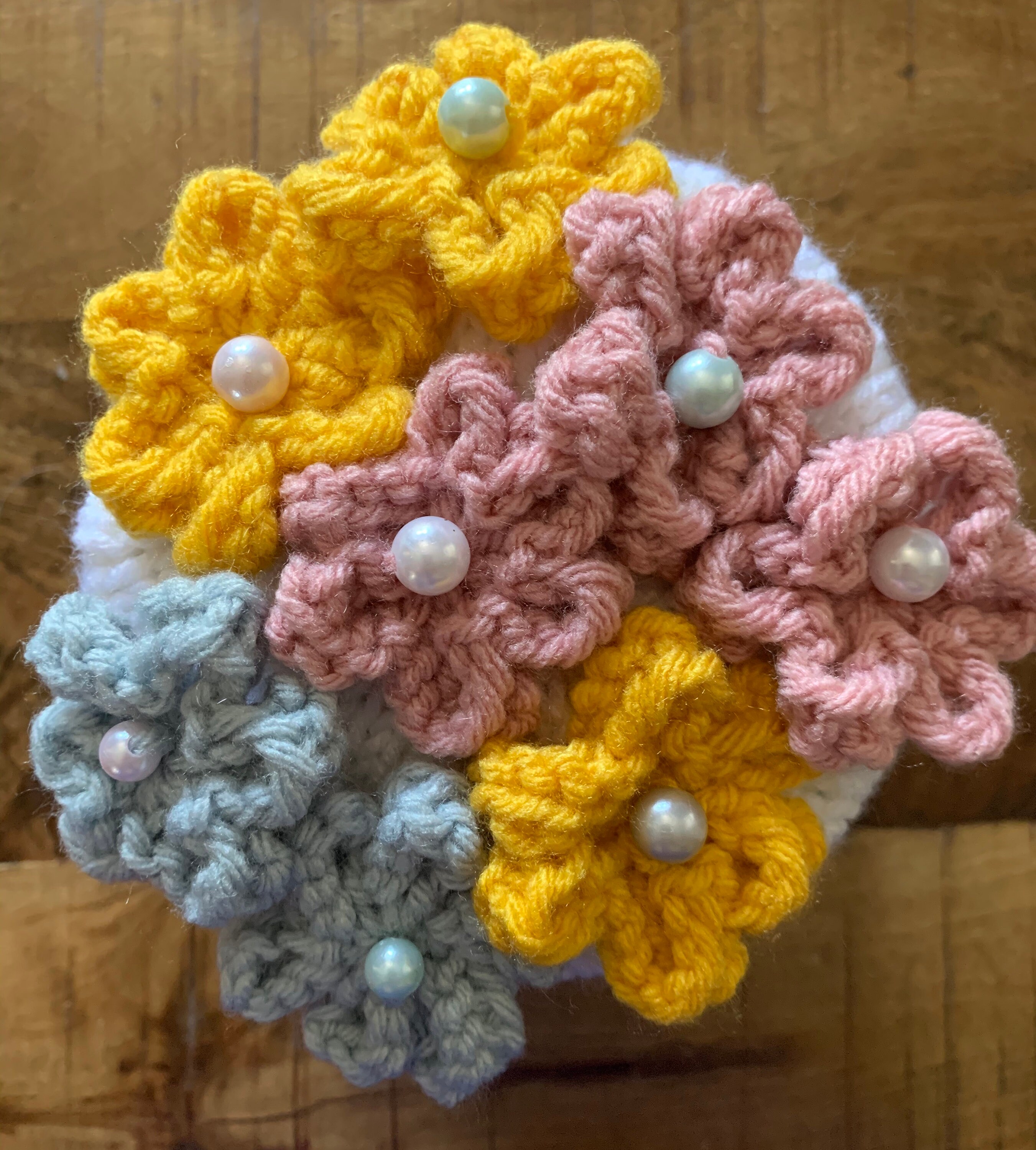 Knit Toilet Roll Cover Toilet Roll Cozy With Colorful Flowers Etsy UK