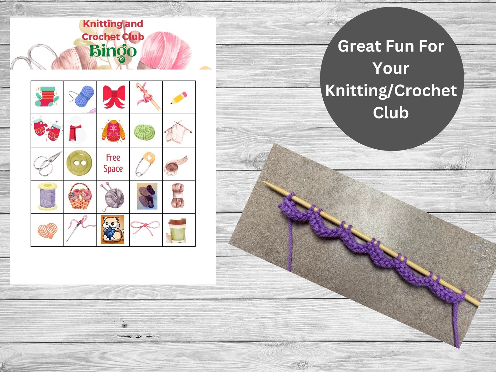 Printable Knitting and Crochet Club Games Activities for Etsy