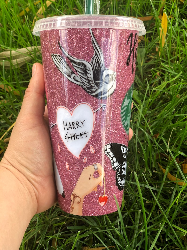 Harry styles Starbucks cup Etsy
