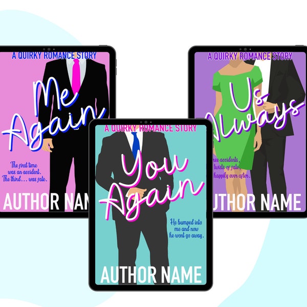 THREE Pre-Made Quirky Romance eBook Covers (SET) Book Cover Design