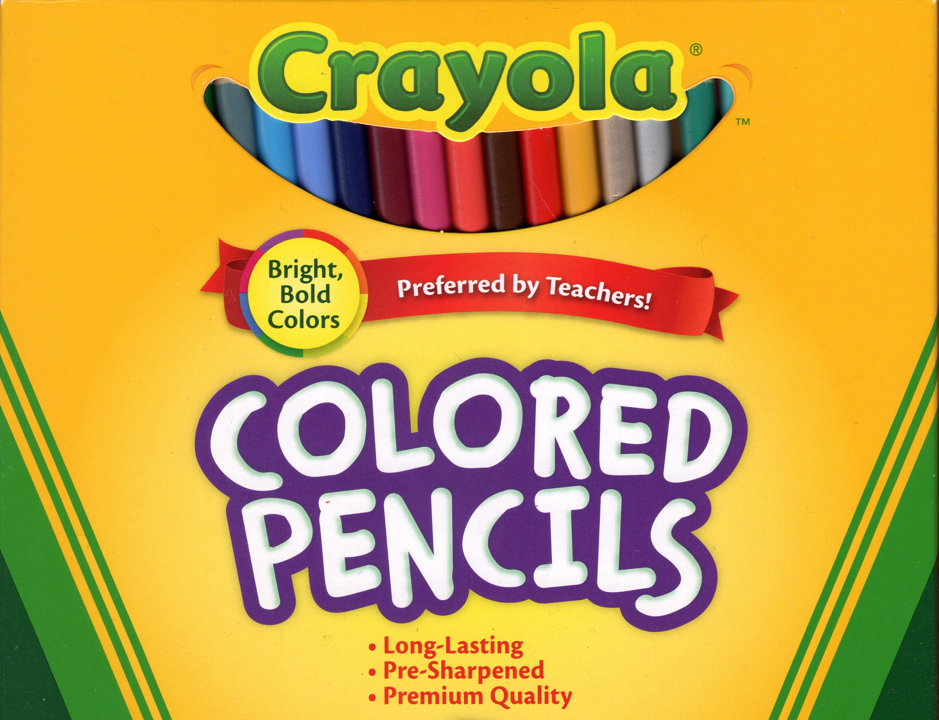 New Crayola Colored Pencils 12 Count White