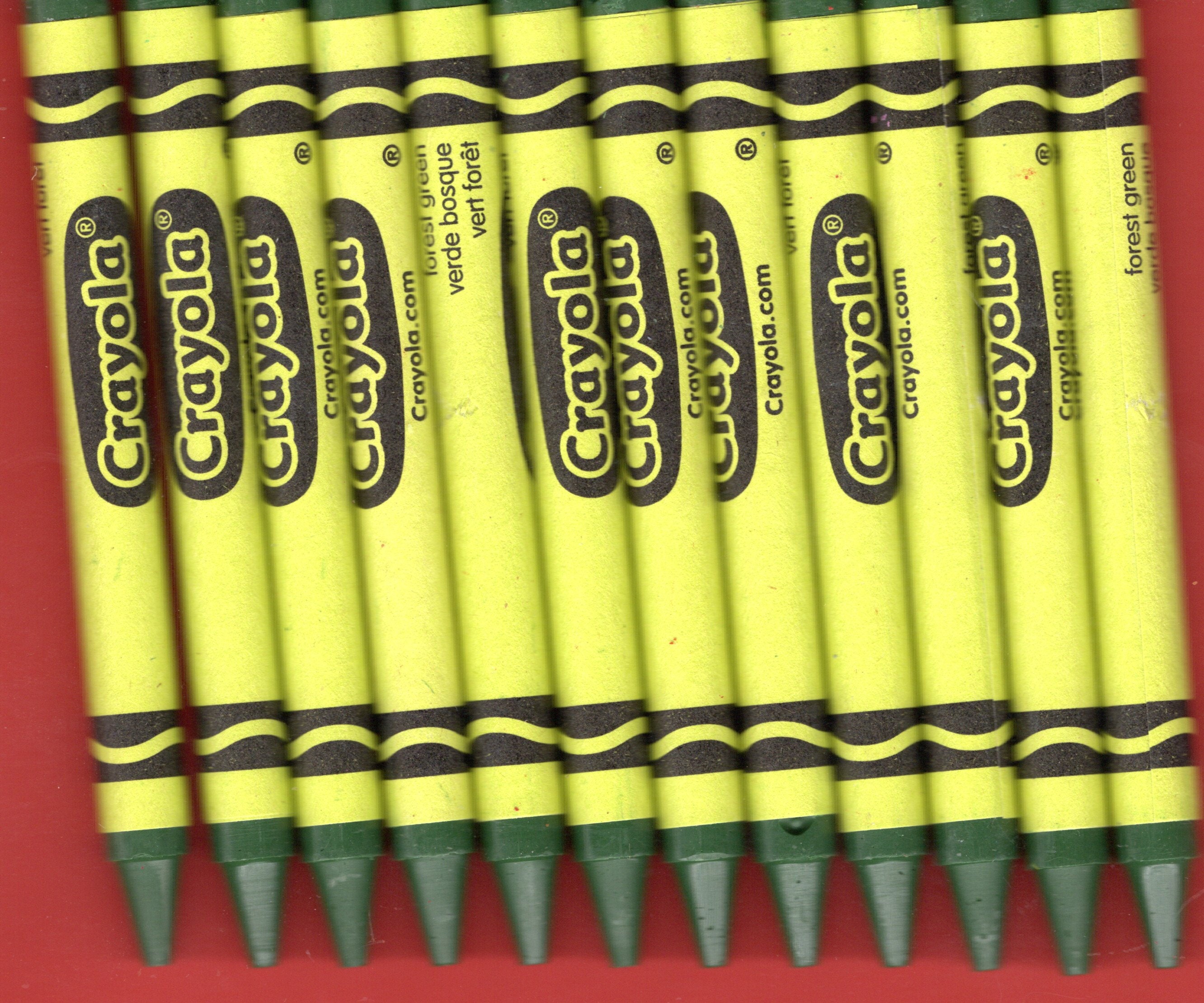 New Crayola Crayons 12 Count FOREST GREEN FREE Shipping Etsy