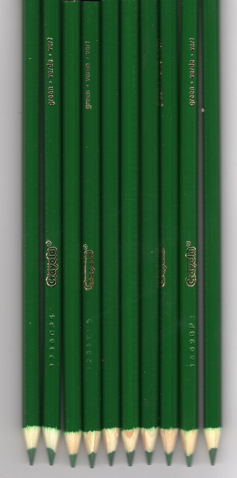 New Crayola Colored Pencils 12 Count GREEN Free Shipping | Etsy