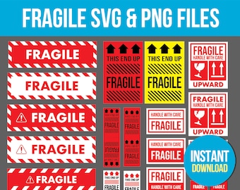 Fragile Svg Fragile Mail Packaging Stickers Fragile Sticker Etsy