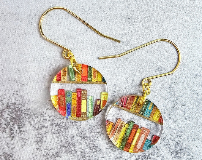 Minimalist Book Earrings, Gift for readers, Gift for Wife, Gift for Her, Teacher Appreciation Gift, Book Lover Gift, Gift for Librarian