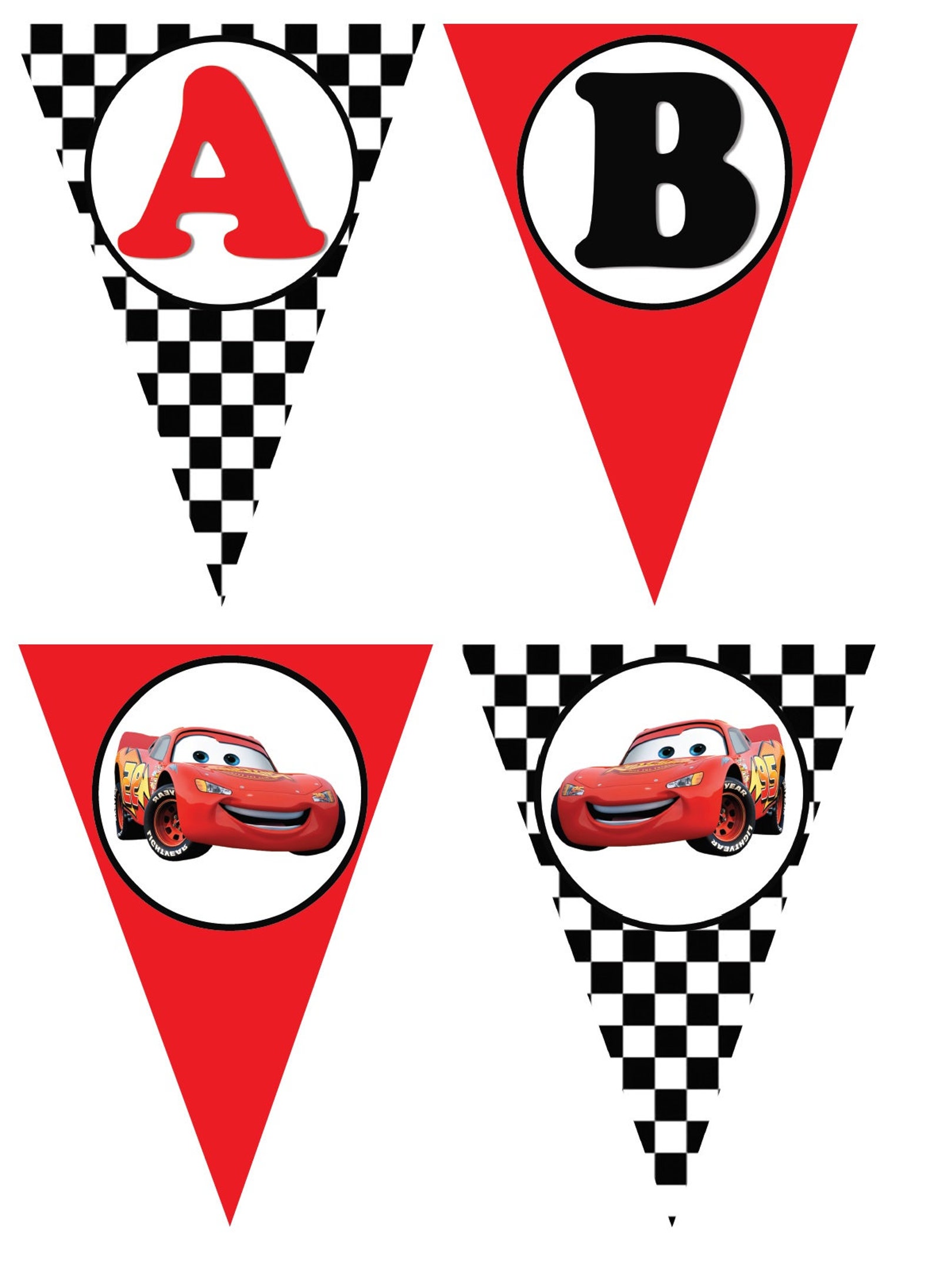 Cars Theme Banner Disney Cars Birthday Decor Boy's - Etsy Singapore