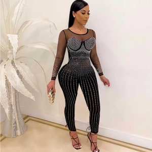 Buy Rhinestones Jumpsuit Online In India Etsy India