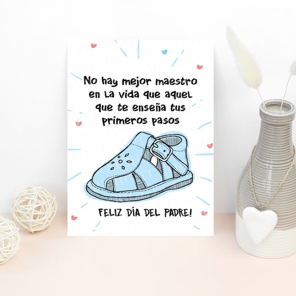 No hay mejor maestro / Feliz Dia Del Padre Printable Card / Happy Father's Day Printable Card / Custom Card / Felicidades papa