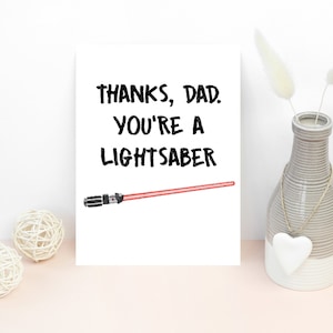 Carte d'anniversaire Star Wars / Merci papa / Carte imprimable Happy Father's Day / Modèle de carte personnalisé