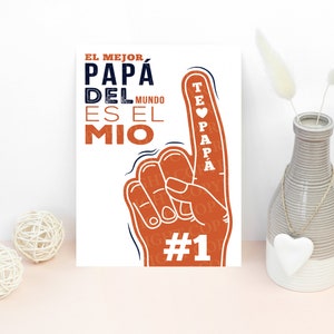 El Mejor Papa Del Mundo / Feliz Dia Del Padre Printable Card / Happy Father's Day Printable Card / Instant Download JPG / Card Template