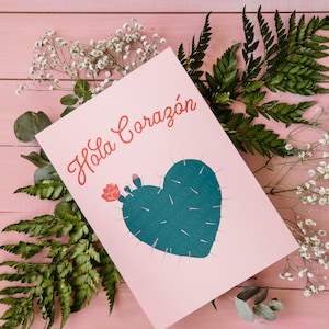 Hola Corazon / Para mi esposa / Para mi esposo / Novia / Jubiläum Spanisch / Printable Card / Instant Download JPG / tarjeta en español