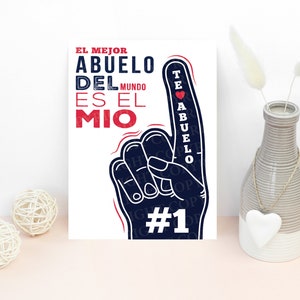 El Mejor Abuelo Del Mundo / Feliz Dia Del Padre Printable Card / Happy Father's Day Printable Card / Instant Download JPG / Card Template