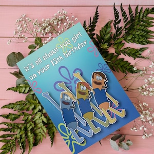 Carte de voeux Boys Who Cry / Il ne s'agit que de vous, ma fille, de recevoir une carte / Votre anniversaire est tout pour vous ma fille, carte vierge imprimée personnalisée au format A2