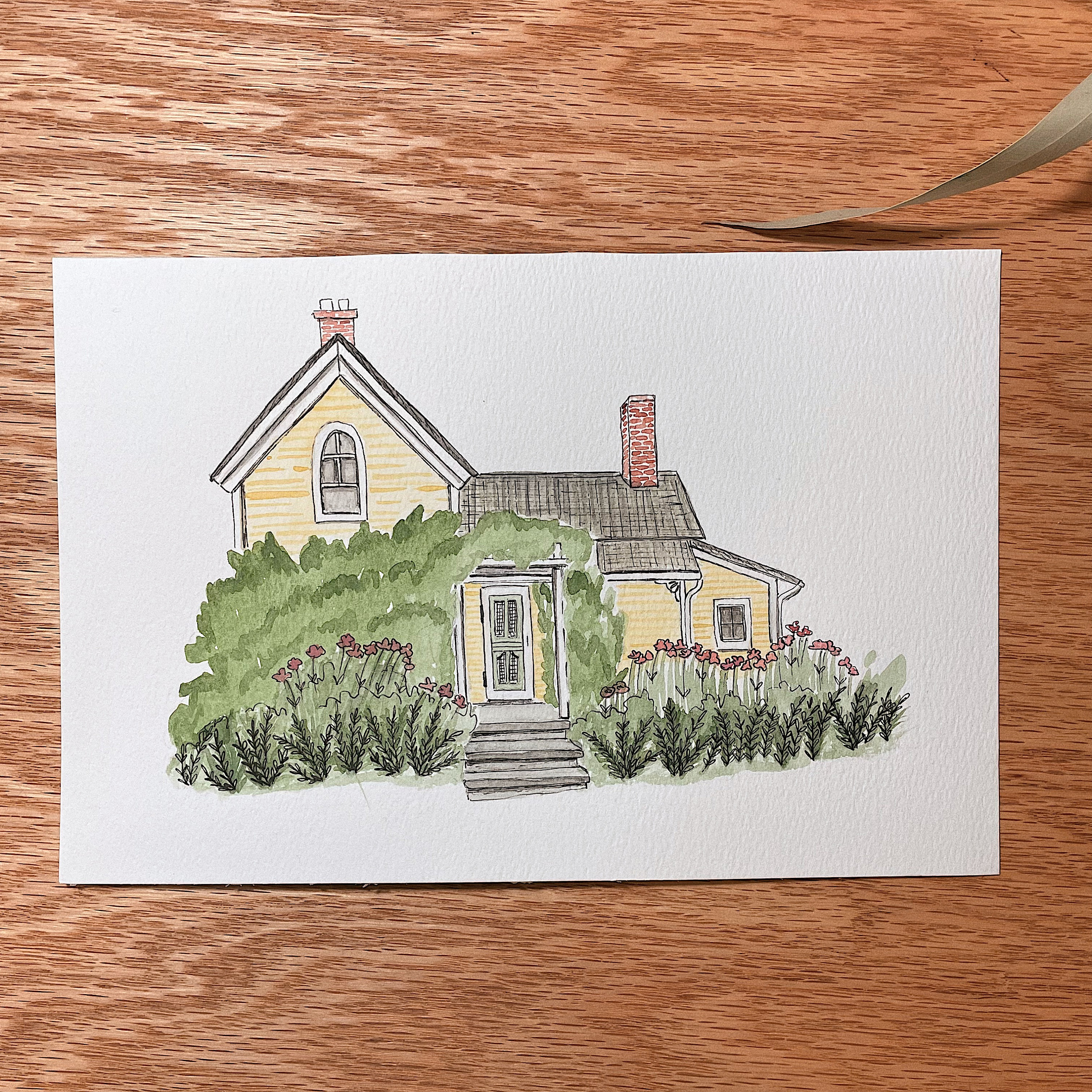 Custom Building Portrait Personalized House Warming Gift | Etsy