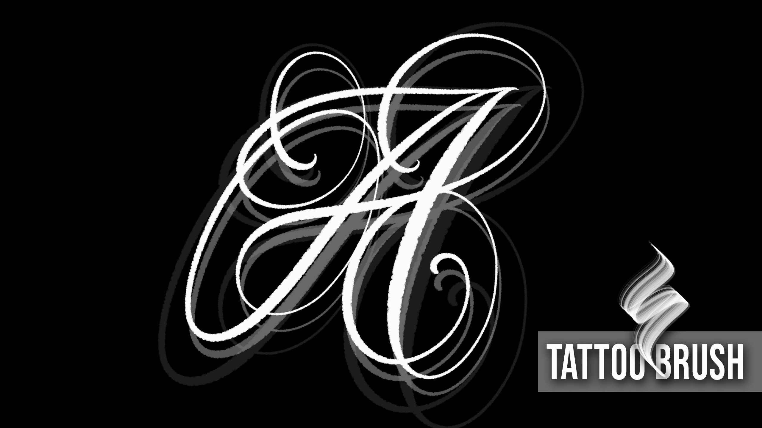 Brush Tattoo Lettering Procreate Brush Tattoo Brush Chicano Etsy