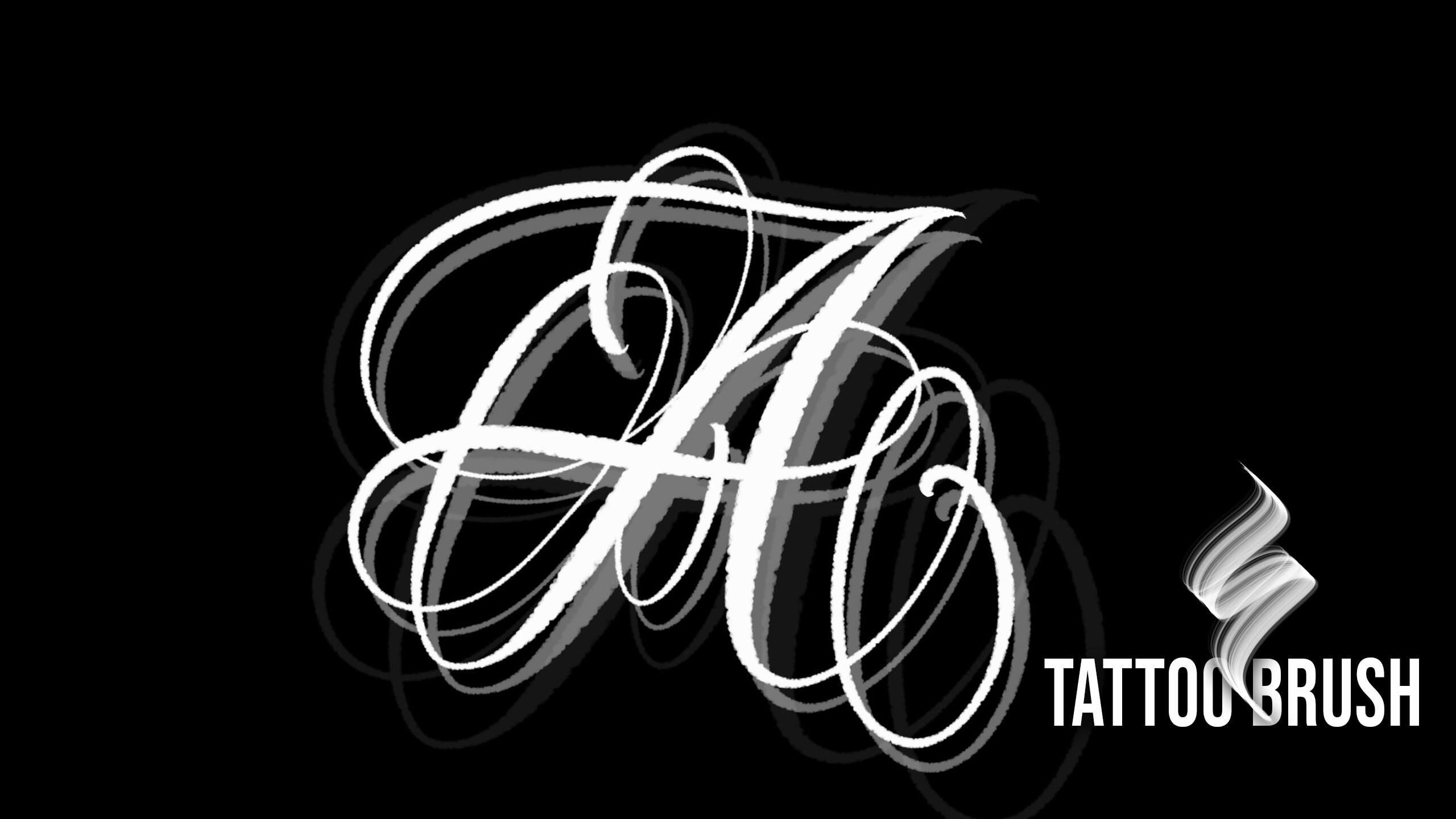 Brush Tattoo Lettering Procreate Brush Tattoo Brush Chicano Etsy