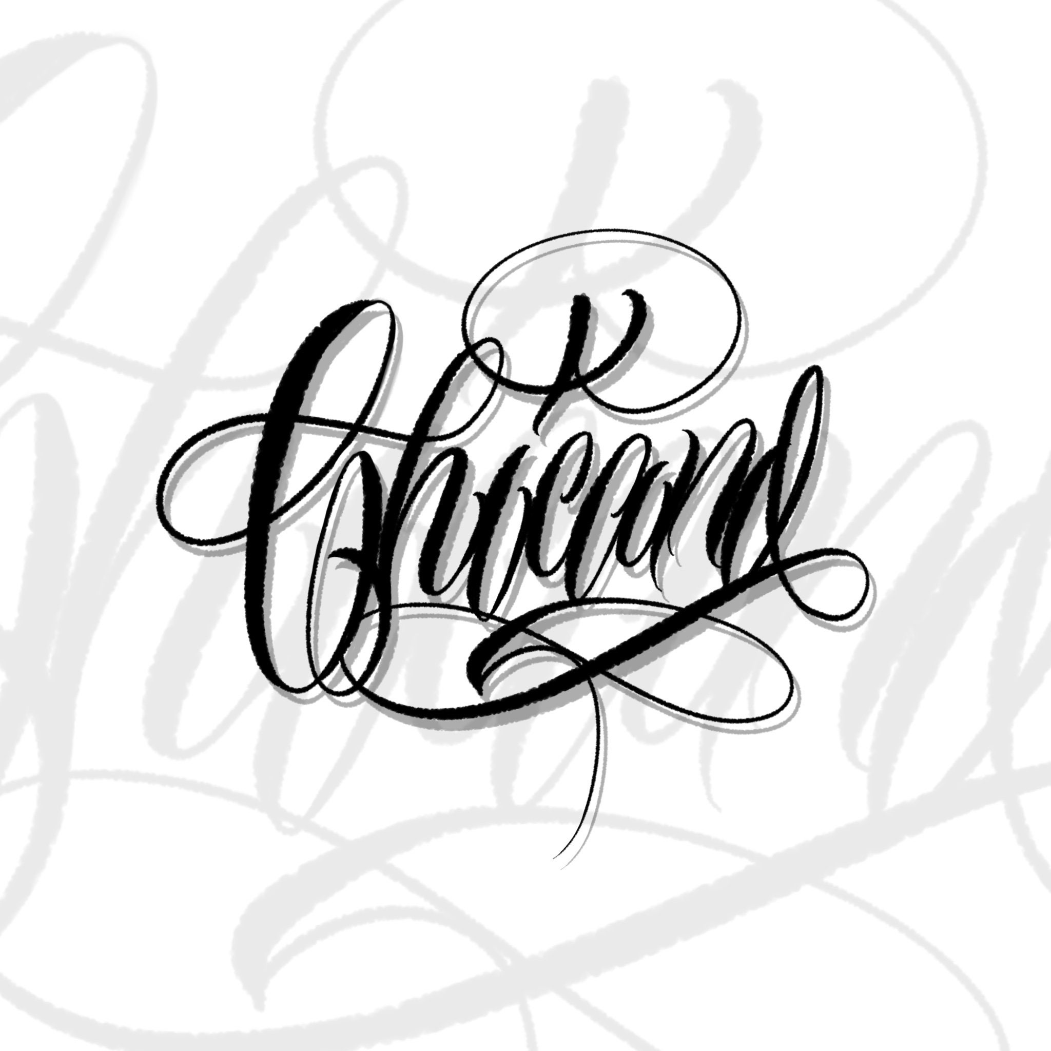 Brush Tattoo Lettering Procreate Brush Tattoo Brush Chicano Etsy