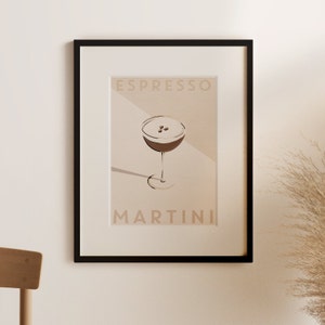 Impresión de cóctel Espresso Martini - Descargable // Imprimible