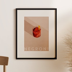 Impresión del cóctel Negroni