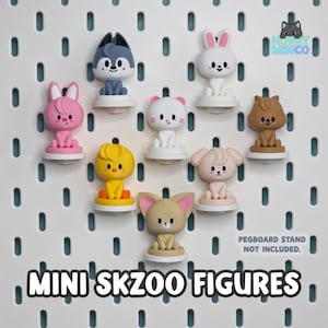 Mini Skzoo Figur | Stray Kids Charakter | 3D Gedruckte Figur | K-Pop-Aufsteller | K-Pop Dekor | Schreibtisch Figur