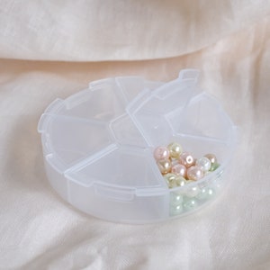 Flip Top Bead Boxes Small Bead Storage, Seed Bead Organizer, Clear