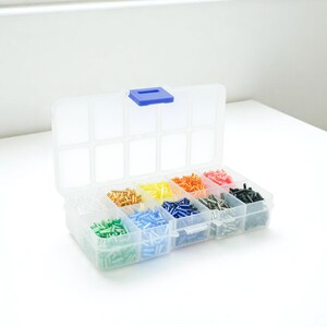 6mm Glass Bugle Bead Set Mixed Bugle Beads Silver Lined Rainbow AB Transparent Opaque Long Beads 10 Colours Mixed Beads