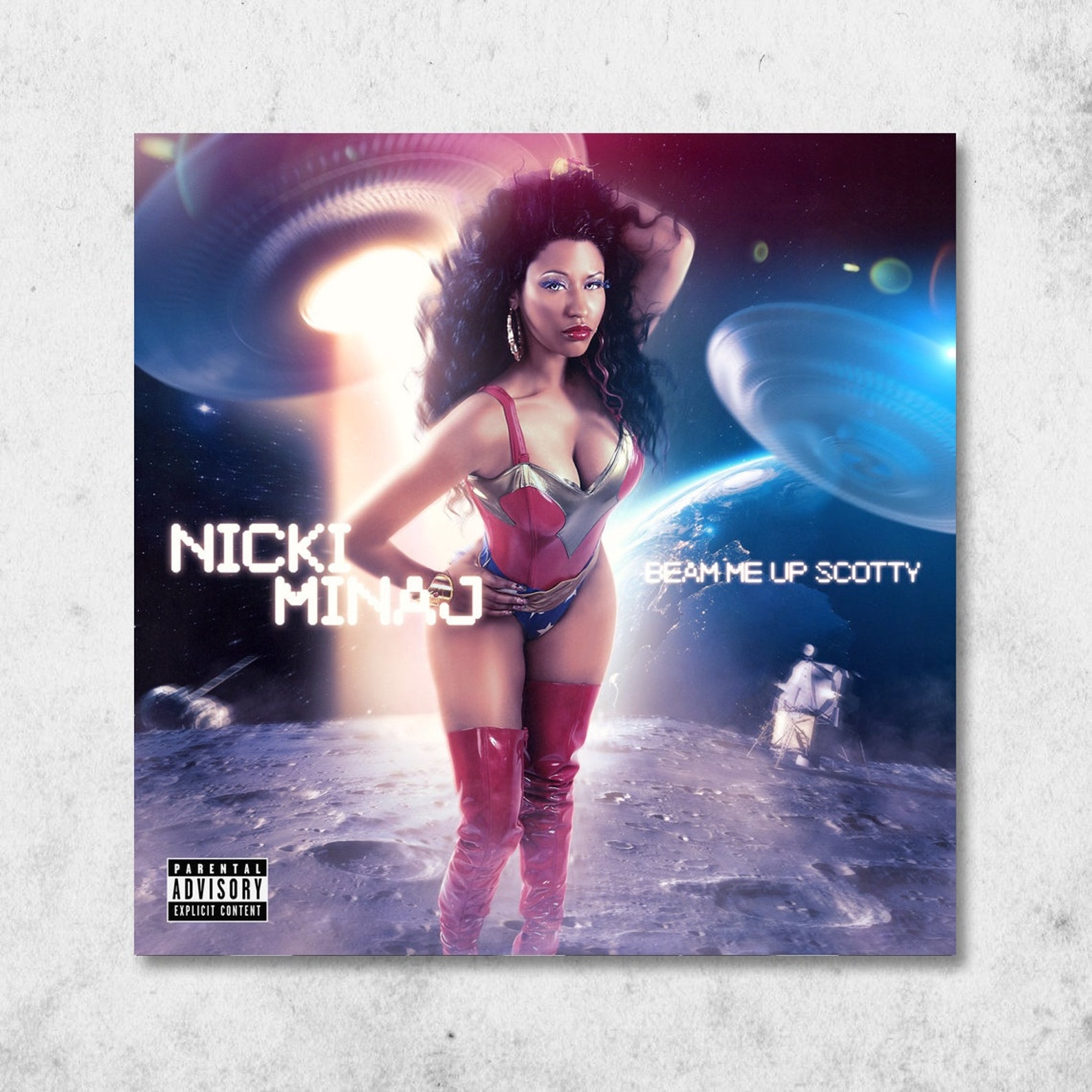 Nicki Minaj beam me up scotty Album Cover Music Cover Poster Etsy