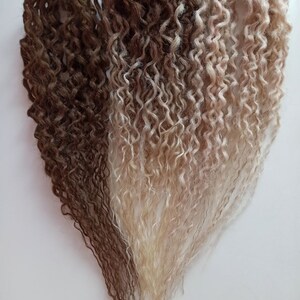 DE soft curly dreads \ double ended soft wave dreadlocks brown, blonde  -  fake hair extensions soft kanekalon
