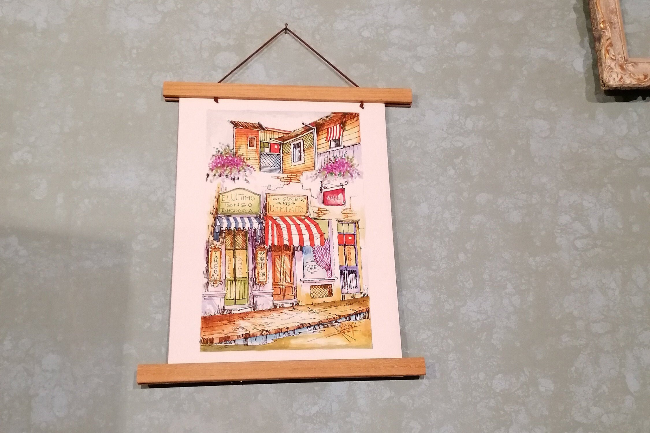 poster picture hanger/ wooden calendar hanger / Etsy