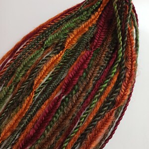 SE braids \ double ended textured braids green, ginger, red