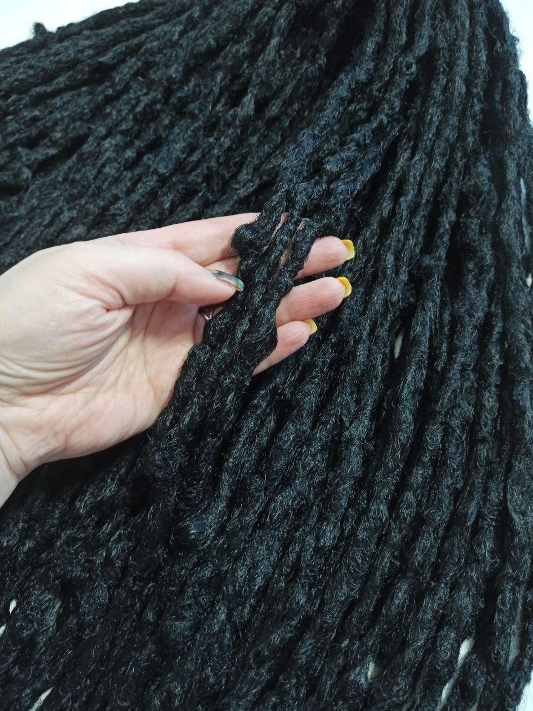 DE Textured Crochet Dreadlocks Black - Double Ended Dreadlocks - Fake ...
