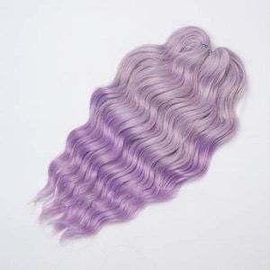 DE curly Anna dreads crochet (double ended dreadlocks) ombre purple. Barbie\surf\ Anna wave curly, soft kanekalon