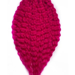 DE curly dreads crochet (double ended dreadlocks) pink  curly fake hair extensions soft kanekalon