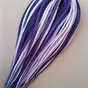 DE braids ombre purple pink/ Boho double ended braids