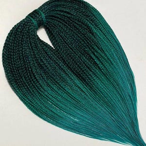 DE braids ombre dark green - green