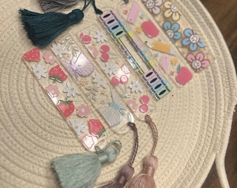 Personalized Acrylic Bookmark with Tassel | Teacher Gift