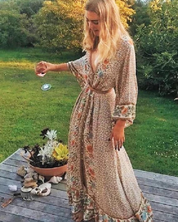 Dress Maxi Boho Dress Bohemian Dress Hippie Dress Gypsy Dress