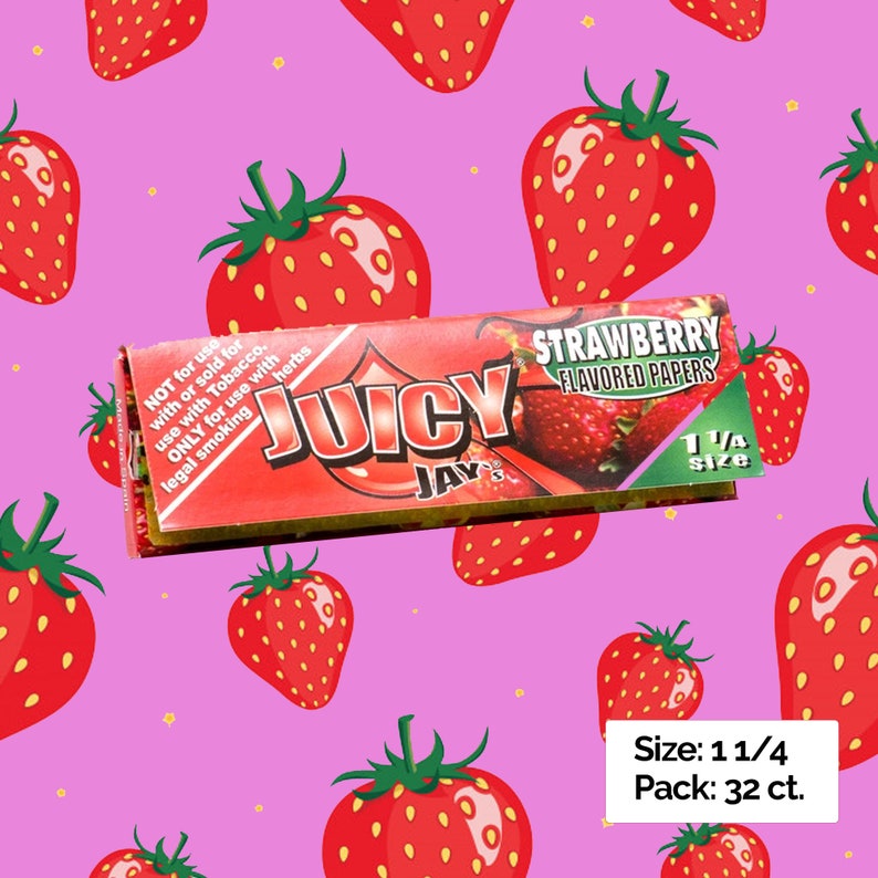 Tasty Strawberry 1 1/4 Size Novelty Rolling Papers for Etsy